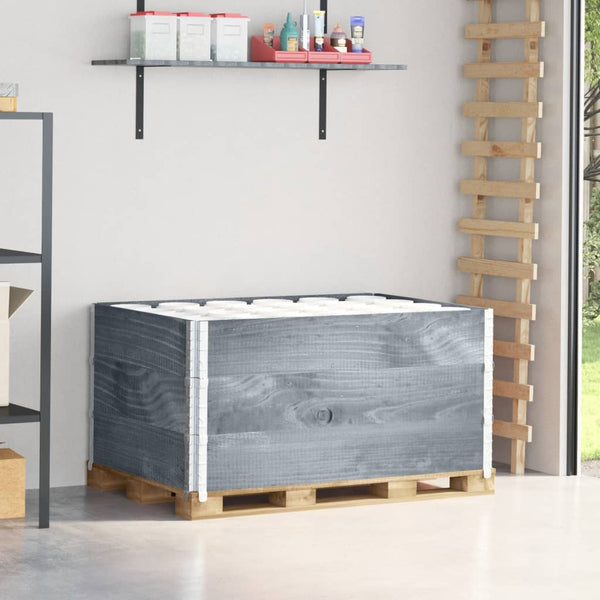 Kuormalavan reunukset 3 kpl harmaa 120x80 cm täysi mänty