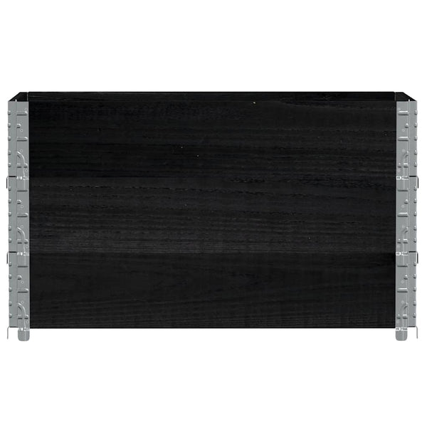 Kuormalavan reunukset 3 kpl musta 100x50 cm täysi mänty
