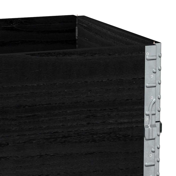 Kuormalavan reunukset 3 kpl musta 100x50 cm täysi mänty
