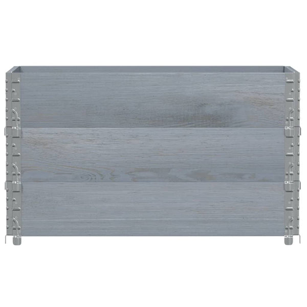 Kuormalavan reunukset 3 kpl harmaa 100x50 cm täysi mänty