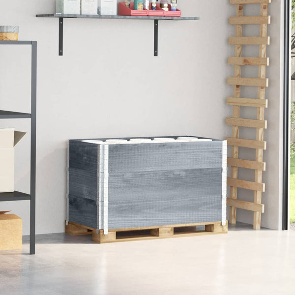 Kuormalavan reunukset 3 kpl harmaa 100x50 cm täysi mänty