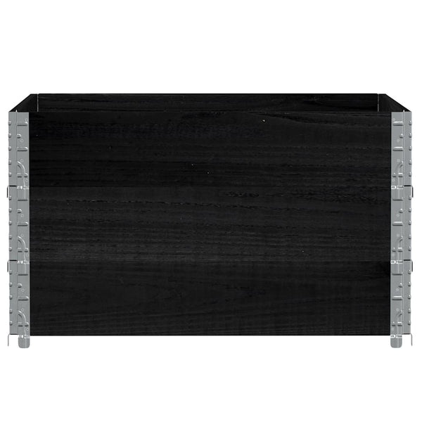 Kuormalavan reunukset 3 kpl musta 100x100 cm täysi mänty