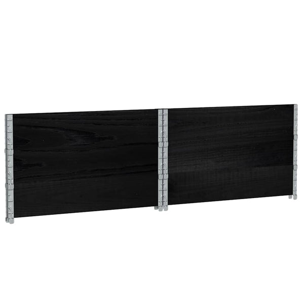 Kuormalavan reunukset 3 kpl musta 100x100 cm täysi mänty