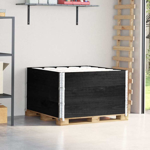 Kuormalavan reunukset 3 kpl musta 100x100 cm täysi mänty