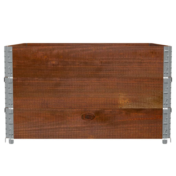 Kuormalavan reunukset 3 kpl ruskea 100x100 cm täysi mänty