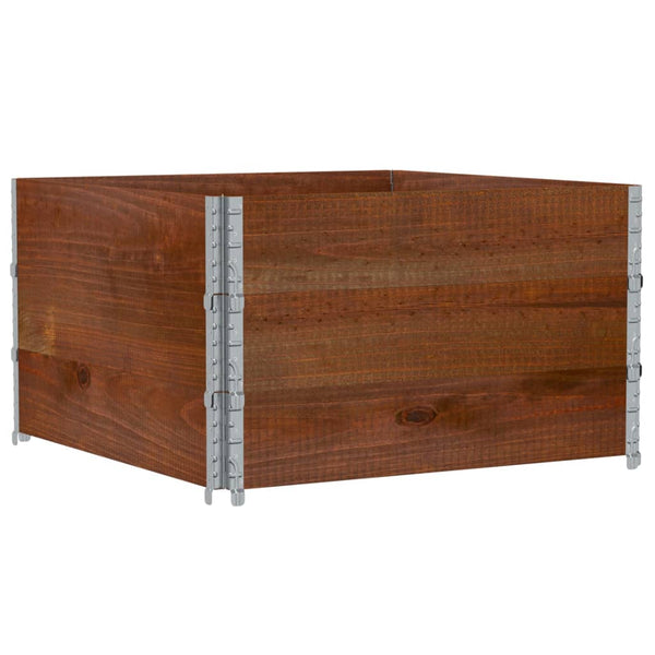 Kuormalavan reunukset 3 kpl ruskea 100x100 cm täysi mänty