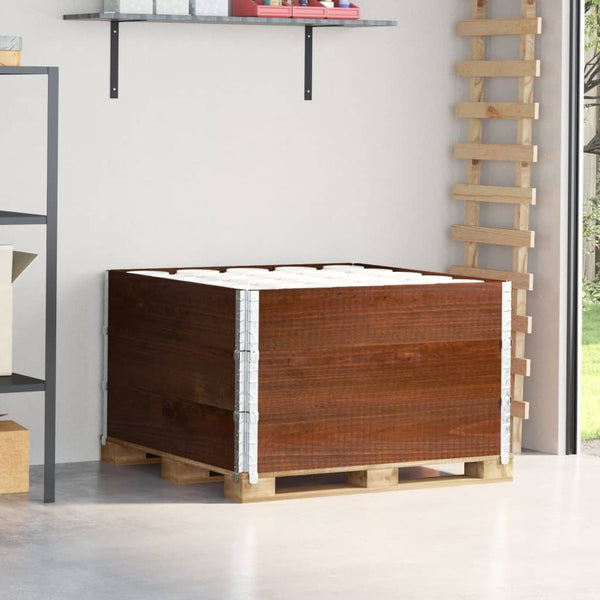 Kuormalavan reunukset 3 kpl ruskea 100x100 cm täysi mänty