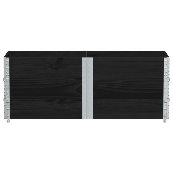 Kuormalavan reunukset 3 kpl musta 150x50 cm täysi mänty