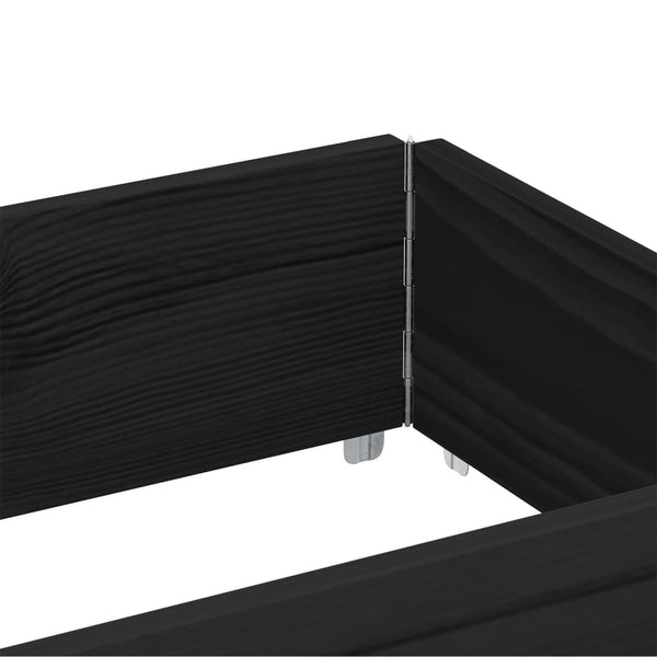 Kuormalavan reunukset 3 kpl musta 150x50 cm täysi mänty