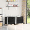 Kuormalavan reunukset 3 kpl musta 150x50 cm täysi mänty