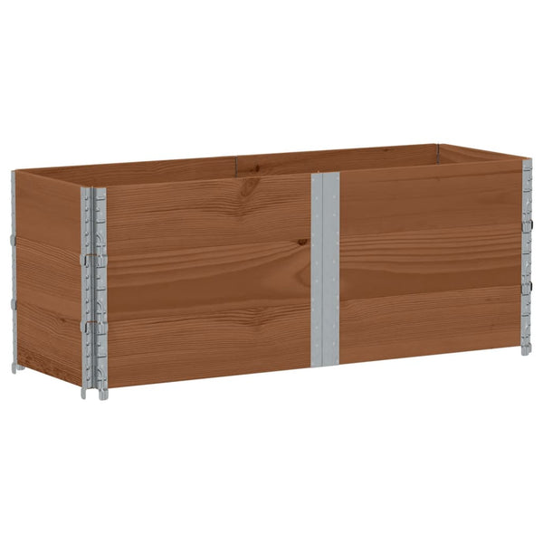 Kuormalavan reunukset 3 kpl ruskea 150x50 cm täysi mänty