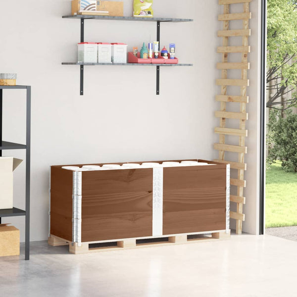 Kuormalavan reunukset 3 kpl ruskea 150x50 cm täysi mänty
