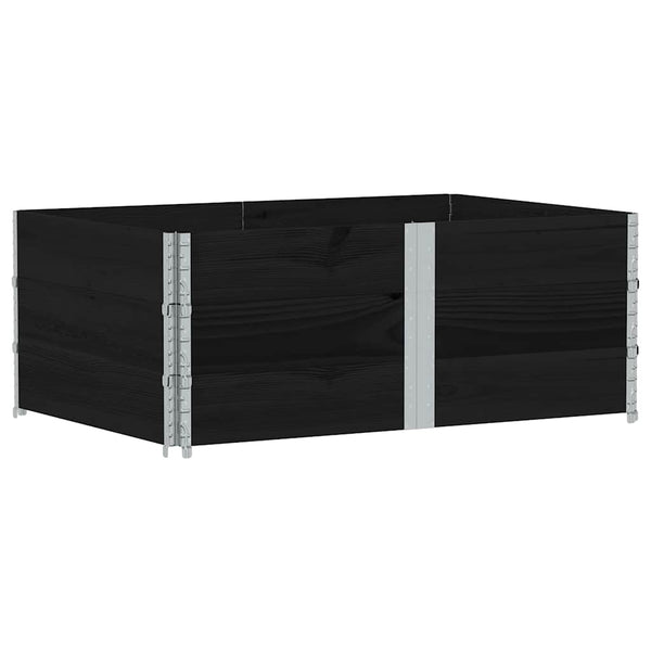 Kuormalavan reunukset 3 kpl musta 150x100 cm täysi mänty