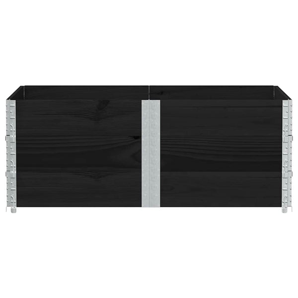 Kuormalavan reunukset 3 kpl musta 150x100 cm täysi mänty