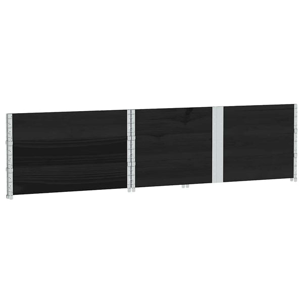 Kuormalavan reunukset 3 kpl musta 150x100 cm täysi mänty