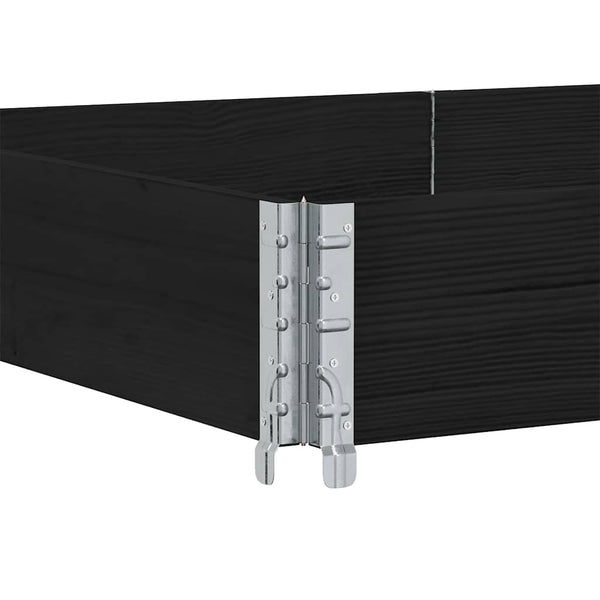 Kuormalavan reunukset 3 kpl musta 150x100 cm täysi mänty
