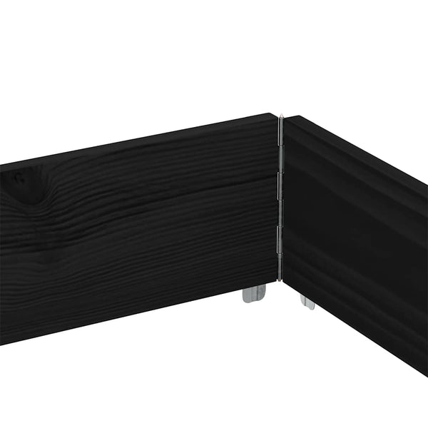 Kuormalavan reunukset 3 kpl musta 150x100 cm täysi mänty