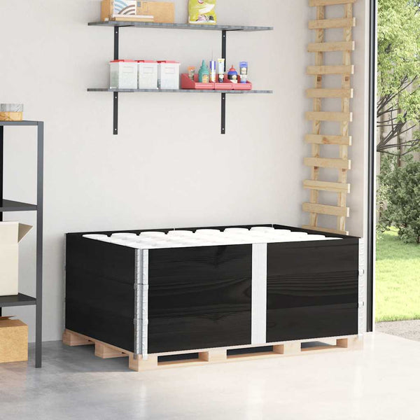 Kuormalavan reunukset 3 kpl musta 150x100 cm täysi mänty