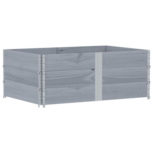 Kuormalavan reunukset 3 kpl harmaa 150x100 cm täysi mänty