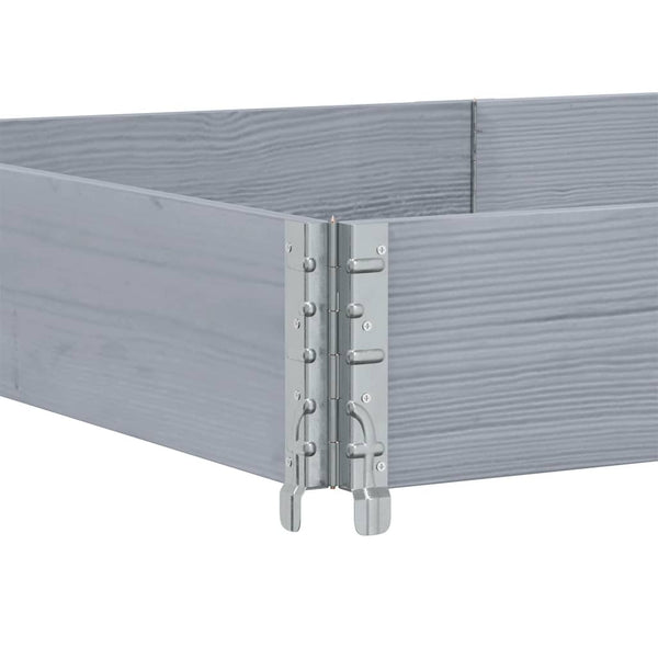 Kuormalavan reunukset 3 kpl harmaa 150x100 cm täysi mänty