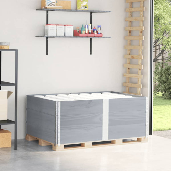 Kuormalavan reunukset 3 kpl harmaa 150x100 cm täysi mänty