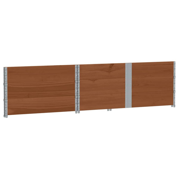Kuormalavan reunukset 3 kpl ruskea 150x100 cm täysi mänty