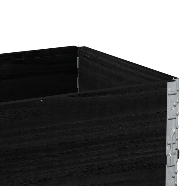 Kukkalaatikko musta 100x50 cm täysi mänty