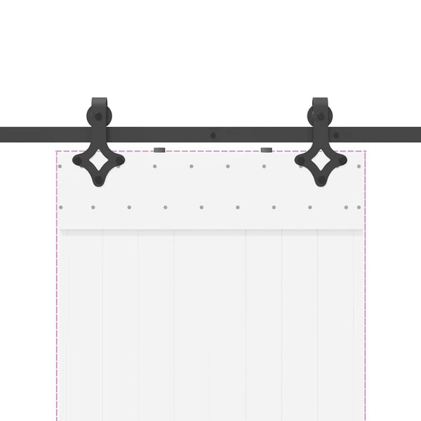 Musta liukuoven asennussarja teräs Pahonia 152,5cm