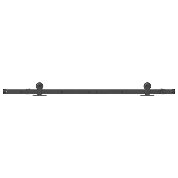 Asennussarja liukuovelle musta teräs 152,5 cm
