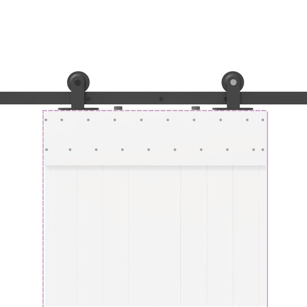Asennussarja liukuovelle musta teräs 152,5 cm