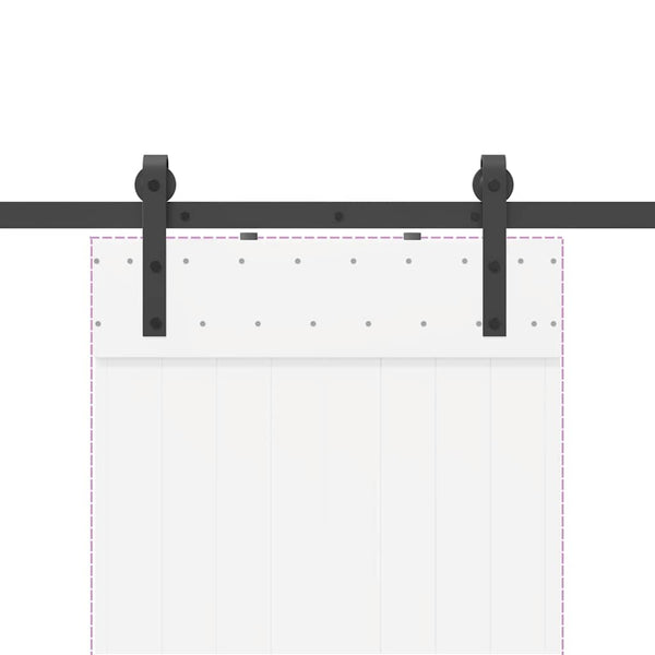 Musta liukuoven asennussarja teräs Exevie 152,5cm