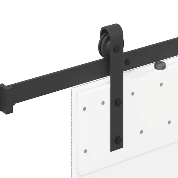 Musta liukuoven asennussarja teräs Exevie 152,5cm