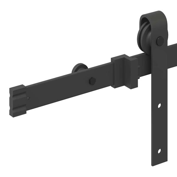Musta liukuoven asennussarja teräs Exevie 152,5cm
