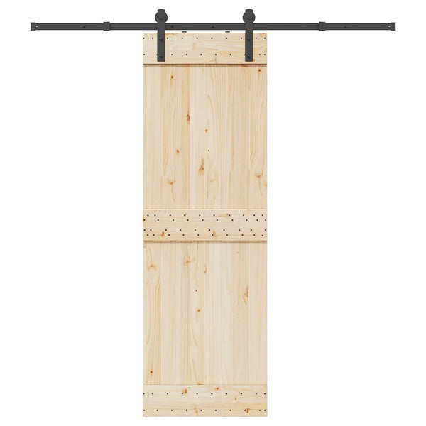 Musta liukuoven asennussarja teräs Doreta 200cm