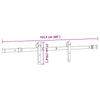 Musta liukuovi hardware kit Doreta 152cm (teräs)