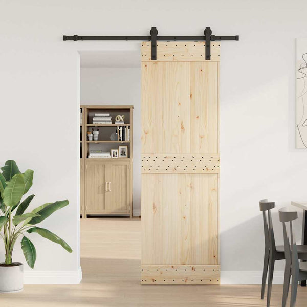 Musta liukuovi hardware kit Doreta 152cm (teräs)
