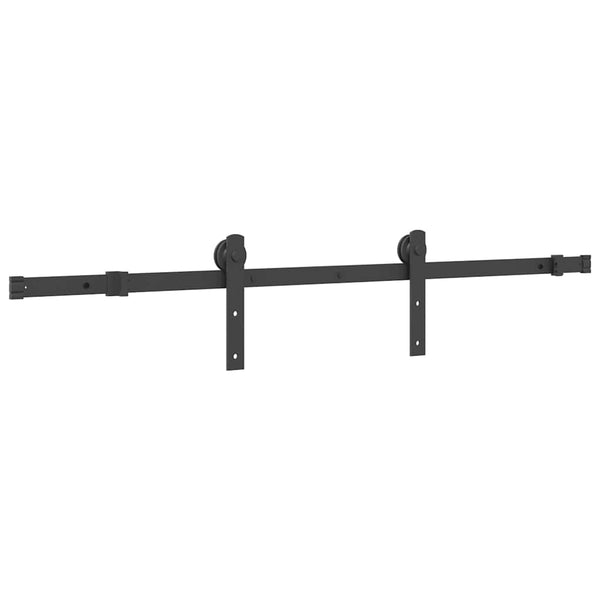 Musta liukuovi hardware kit Doreta 152cm (teräs)