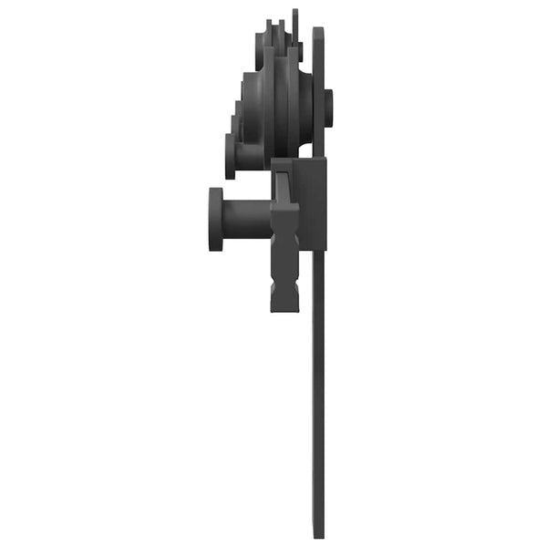 Musta liukuovi hardware kit Doreta 152cm (teräs)