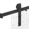 Musta liukuovi hardware kit Doreta 152cm (teräs)