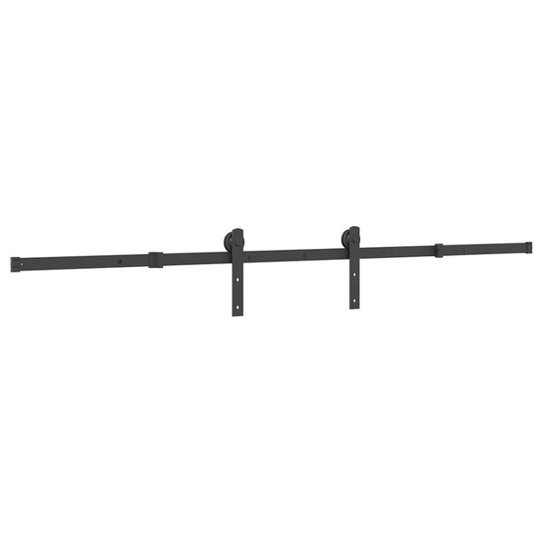 Musta liukuoven asennussarja teräs Doreta 213,5cm