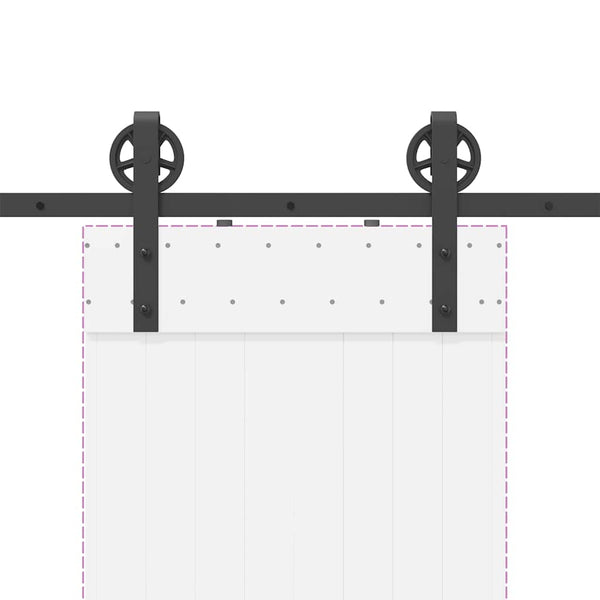 Musta liukuoven asennussarja teräs Izdraila 183cm