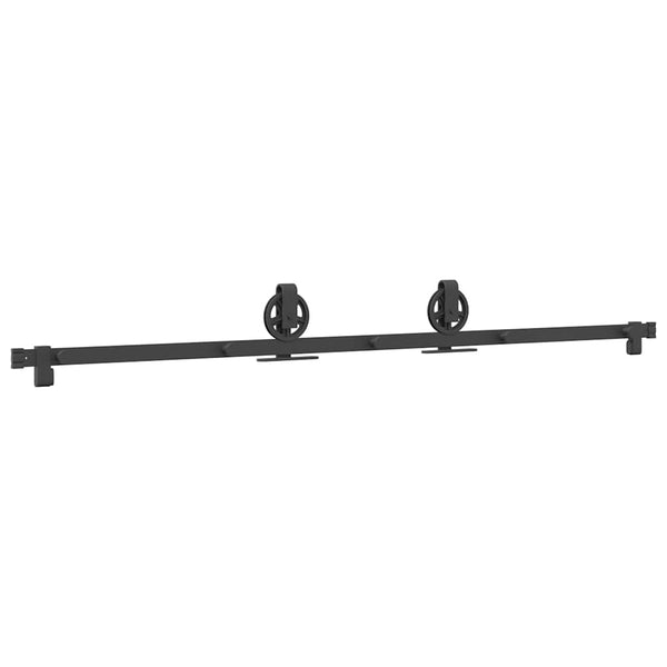 Musta liukuoven asennussarja teräs Trawfeeq 183cm