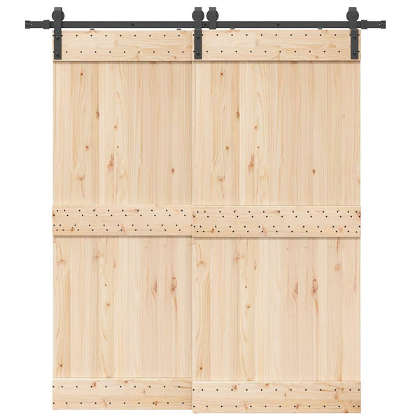 Musta liukuoven asennussarja teräs Coralie 200cm