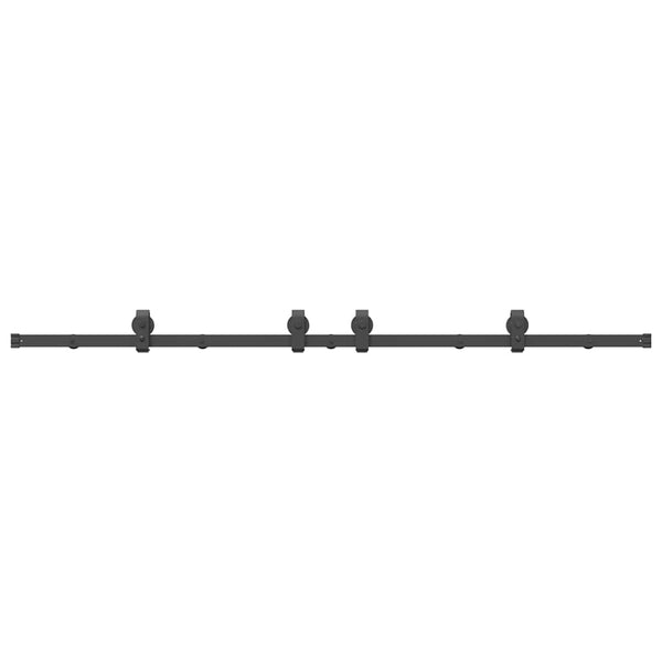 Musta liukuoven asennussarja teräs Alden 200cm
