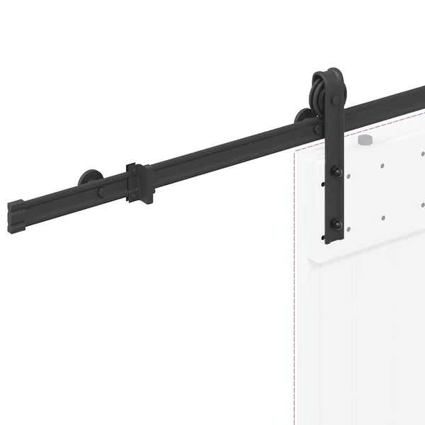 Musta liukuoven asennussarja teräs Capris 183cm