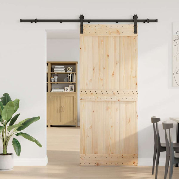 Musta liukuoven asennussarja teräs Capris 200cm