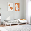 Sängynrunko ilman patjaa valkoinen 100x200 cm täysi mänty