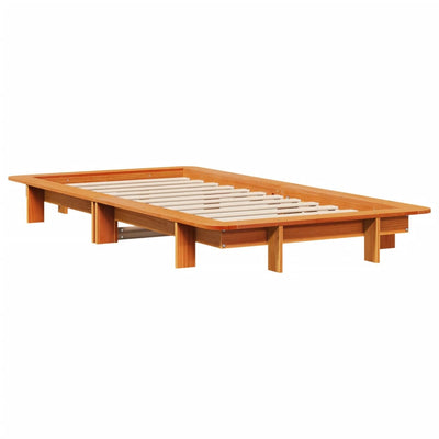 Sänky ilman patjaa vahanruskea 100x200 cm täysi mänty