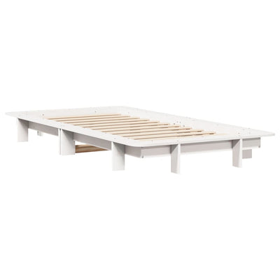 Sängynrunko ilman patjaa päädyllä 75x190 cm täysi mänty