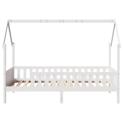 Valkoinen lasten talo sängynrunko Nazam 80x200cm (mänty)